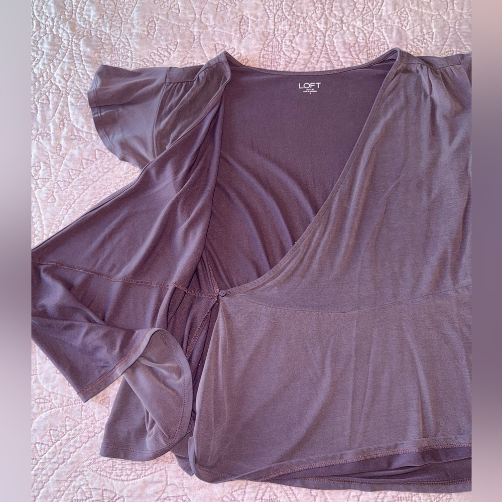 Wrap Purple Women's Top - Picture 5 of 11